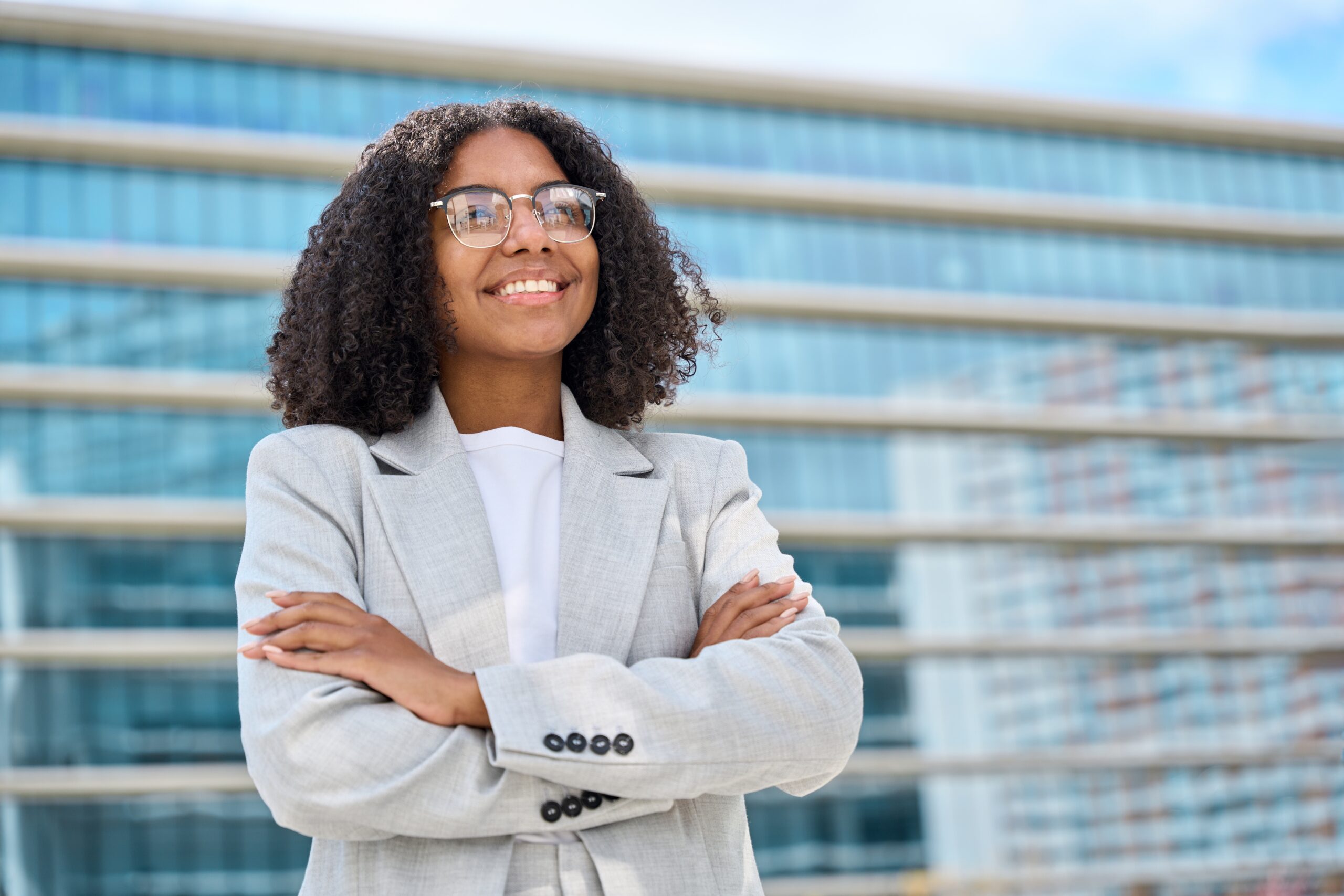 happy career woman